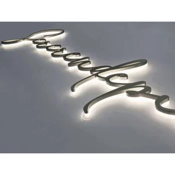 Изготовленное на заказ рекламное 3D-письмо, название логотипа, внутреннее / Наружное украшение, светодиодные светящиеся слова, мини-символы, 3D-буквы для вывесок