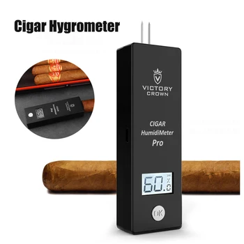 Измеритель влажности сигар, гигрометр, цифровой USB карманный датчик влажности сигарет, цифровой ЖК-датчик влажности при курении, инструменты для измерения влажности 5