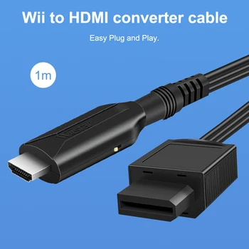 Кабель-конвертер, Совместимый с Wii в HDMI, для Дисплея Монитора Высокой четкости, Адаптер, Совместимый с Wii в HDMI, для телевизора /проектора 15
