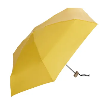 Карманный портативный мини-ультралегкий солнцезащитный зонтик из 6 костей прозрачный зонтик с черным клеем для защиты от солнца плоский солнцезащитный зонтик 2