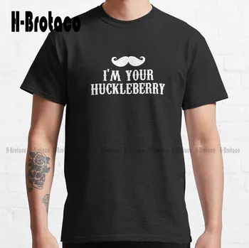 Классическая футболка I'M Your Huckleberry, Белые Футболки Для Мужчин, Хлопковые Уличные Простые Повседневные Футболки Vintag, Xs-5Xl, Подарок На Заказ 15