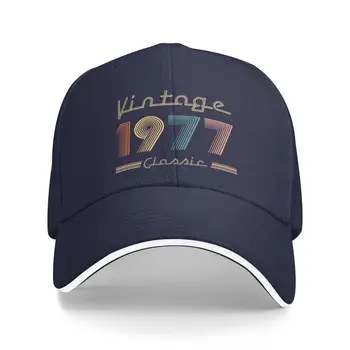 Классический старинные 1977 бейсбольная кепка для взрослых унисекс ретро 45rd подарки на день рождения регулируемый папа шляпа для мужчин женщин защита от Солнца  19