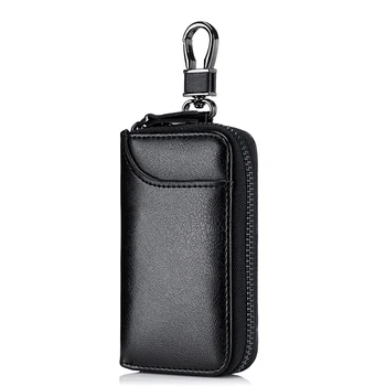 Кожаный брелок Для мужчин и женщин, держатель для ключей, сумка-органайзер, чехол из искусственной кожи, кошелек для ключей от автомобиля, ключница, сумка для ключей, мини-карта 16