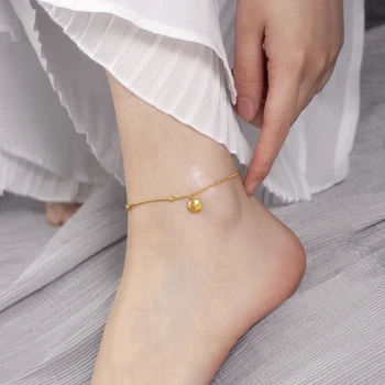 Корейская Мода Классический Темперамент Высококачественная Титановая Сталь LOVE Bean Ножной Браслет Подарок Банкетный Свадебный Женский Ювелирный Ножной Браслет 2022 16