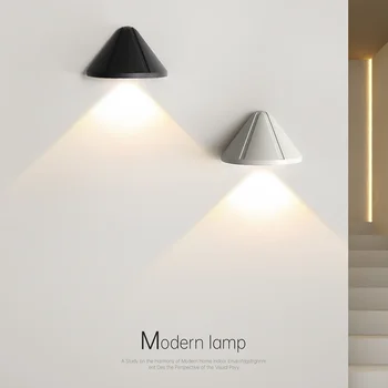 Креативная Прикроватная лампа для спальни, Простой современный Уличный Светодиодный настенный светильник, Фоновая Точечная лампа для гостиной, Освещение для лестницы, коридора. 7