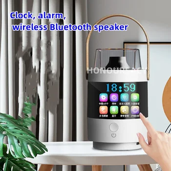Креативный беспроводной динамик Bluetooth для ипподрома, Портативный шнур стереозвука 360, Часы-будильник, FM-Беспроводной сабвуфер, Подарочный динамик 14