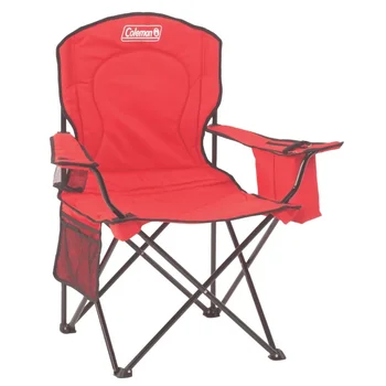 Кресло для кемпинга Coleman со встроенным кулером на 4 банки, красное складное кресло для кемпинга 1