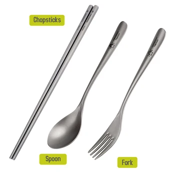 Легкие титановые палочки для еды Походные палочки для лапши, риса, столовые приборы, кухонная посуда для дома, кемпинга, пеших прогулок, пикника 8