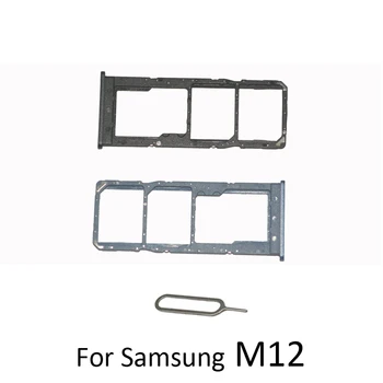 Лоток Для SIM-Карт Телефона Samsung Galaxy M12 Оригинальный Новый SIM-Чип Слот Для SD-Карт Держатель Ящика С Pin-Кодом 5