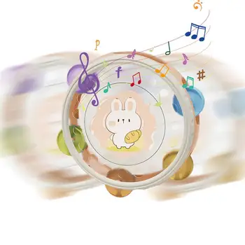 Маленький барабан Милый Музыкальный ручной барабан Развивающая музыка Головоломка для малышей Детские Музыкальные инструменты Погремушки для детей раннего возраста 7
