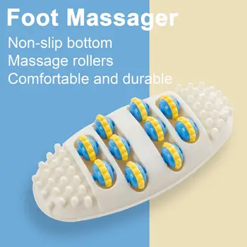 Массажный ролик для ног, 4-Рядный Овальный роликовый Рефлексологический массажер для снятия боли, инструмент для массажа ног, облегчающий Подошвенный фасциит 7