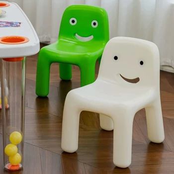 Мебель для гостиной, стул со смайликом, стул со спинкой, стулья для письма, стул для учебы, стул для учеников, Пластиковый Экологически чистый стул из полиэтилена 3