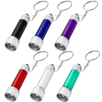 Мини-5LED брелок-фонарик Портативный маленький брелок для ключей с кнопочной батареей, фонарик для самообороны, подарок для вечеринки в кемпинге 11