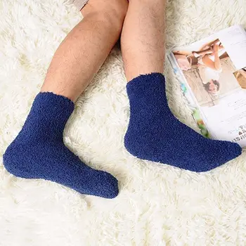 Модные удобные зимние носки, теплые кашемировые домашние носки для сна на полу, Пушистые носки для сна 4