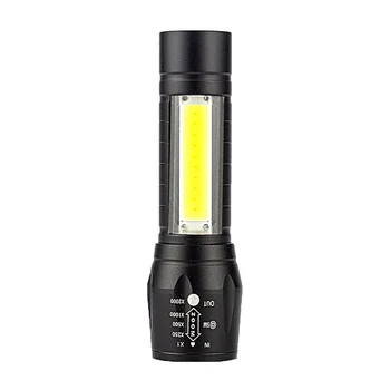Мощный светодиодный фонарик, перезаряжаемый через USB, встроенный аккумулятор, тактический фонарь, фонарики для кемпинга на большие расстояния, фонарик 12