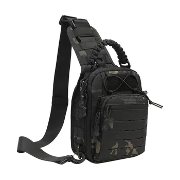Мужская военно-тактическая сумка через плечо, водонепроницаемый походный рюкзак, нагрудная сумка Molle Messenger на открытом воздухе, кемпинг, рыбалка 5