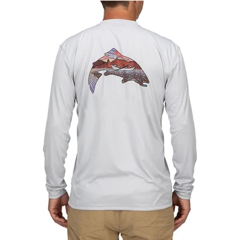 Мужская рубашка SIMMS Fishing Performance с длинным рукавом, быстросохнущие топы с защитой 50 + UPF, легкие тонкие дышащие рубашки для активного отдыха 6