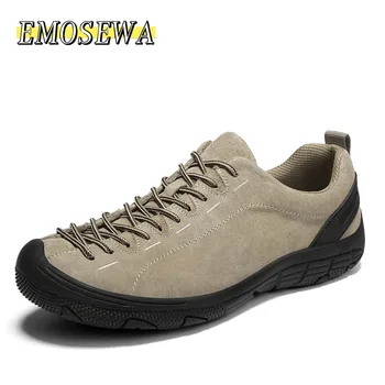 Мужские уличные повседневные кроссовки EMOSEWA на шнуровке с круглым носком, большого размера, легкая нескользящая повседневная обувь, треккинговые тактические кроссовки 12