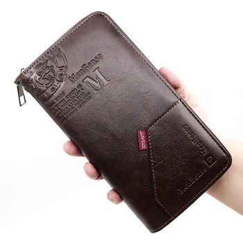 Мужской кошелек корейской моды средней длины с тисненым рисунком, кошелек с цепочкой Wai большой емкости, сумка для мобильного телефона 12