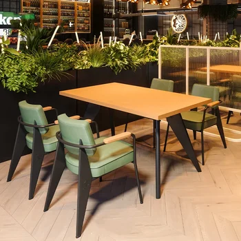 Наборы для столовой с акцентом в патио, минималистичные наборы для столовой с кофейной зоной, кухня для встреч, мебель для дома Mesa Comedor 17