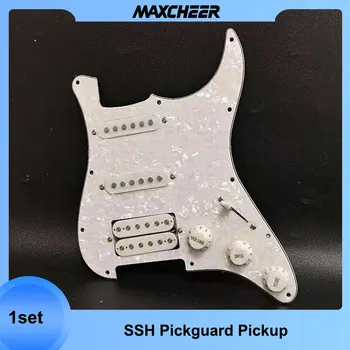 Накладка для электрогитары с SSH загрузкой и предварительной проводкой для гитары в стиле FD ST White Pearl 7