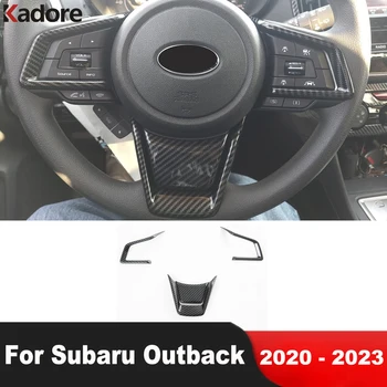 Накладка панели рулевого колеса автомобиля Subaru Outback 2020 2021 2022 2023, Отделка из углеродного волокна, Аксессуары для литья интерьера 2