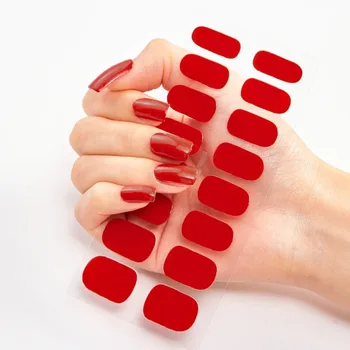 Наполовину отвержденные гелевые полоски для ногтей, прозрачный гель-слайдер для укрепления ногтей, стойкие УФ-наклейки с кристаллами, водонепроницаемый прозрачный 6