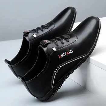 Низкая цена со скидкой 2024 г. Мужская повседневная кожаная обувь на мягкой подошве Tenis Masculino, дизайнерская мужская обувь для вождения, Бесплатная доставка 4