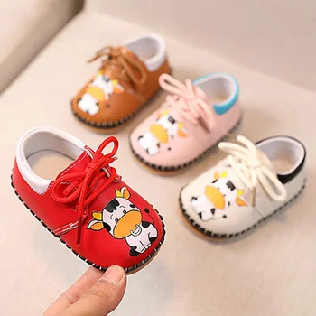 Новая Детская обувь на шнуровке для мальчиков и Девочек в возрасте 0-2 лет, обувь для новорожденных с мягкой подошвой, которая не отваливается при ходьбе 15