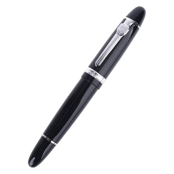 Новая Перьевая ручка Jinhao 159 Черно-серебристого цвета с М-образным Пером Толщиной 10