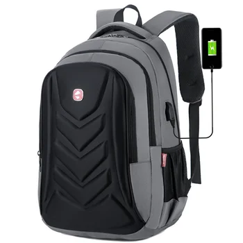 Новая повседневная школьная сумка для студентов большой емкости, простой компьютерный рюкзак для делового человека с USB-портом для зарядки, туристические пакеты для женщин 12