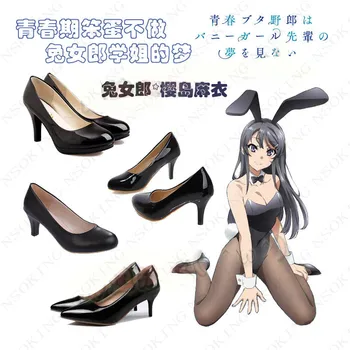 Новое аниме Seishun Buta Yarou wa Bunny Girl Senpai no Yume wo Minai Обувь Для Косплея Sakurajima Mai Boots