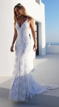 Новое платье с длинной юбкой, сексуальное белое платье на подтяжках с V-образным вырезом, благородное элегантное платье для вечеринки, свадебное платье 16