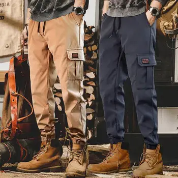 Новые зимние брюки Мужские Рабочие карго, Мешковатая уличная одежда, брюки для бега трусцой, мужская одежда большого размера 2xl 3