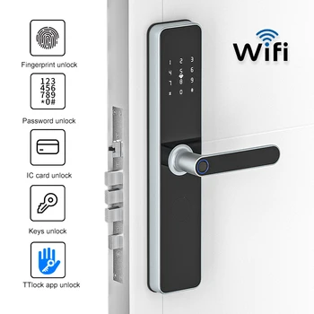 Новый TTlock WiFi Remote Unlock Система безопасности без ключа, электронный отпечаток пальца, цифровые смарт-замки для квартир, офисов 7