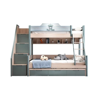 Новый дизайн детских Наборов Мебели Для спальни из массива дерева деревянные двухъярусные кровати для детей 13