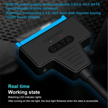 Новый кабель USB SATA 3 Адаптер Sata-USB 3.0 Со СКОРОСТЬЮ передачи данных до 6 Гбит/с С Поддержкой 2,5-дюймового Внешнего SSD-жесткого диска 22 Pin Sata III A25 2.0 10