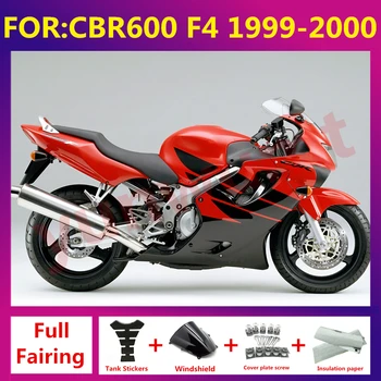 НОВЫЙ комплект обтекателей для литья под давлением мотоцикла ABS подходит Для CBR 600 CBR600 CBR600F F4 1999 2000 Комплекты обтекателей для кузова красный черный 2