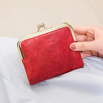 Новый модный тренд, чистое красное Все с однотонной короткой сумочкой, женская Ретро многофункциональная сумочка-клипса, мини-складка 2