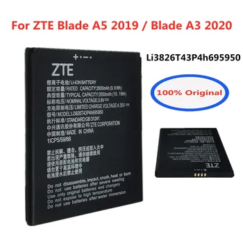 Новый Оригинальный Аккумулятор 2650mAh Li3826T43P4h695950 Для ZTE Blade A5 2019/A3 2020 Mobiel Phone Battery Bateria В Наличии 17