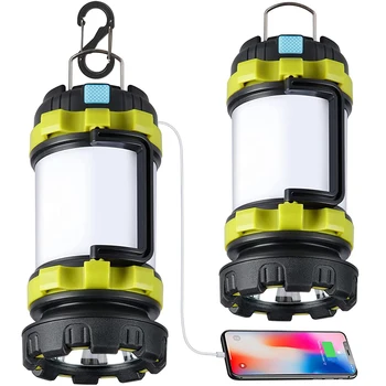 Новый светодиодный фонарь для кемпинга, перезаряжаемый фонарь, блок питания на 3000 мАч, Водонепроницаемый фонарь для кемпинга, для походов, для дома на открытом воздухе в чрезвычайных ситуациях 18