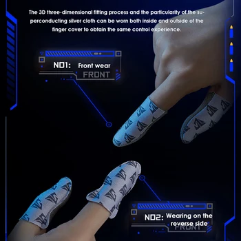Обновленные игровые перчатки с дышащими кончиками пальцев для мобильных игр PUBG, Ультратонкие аксессуары для игр на пальцах 11