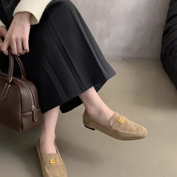 Обувь Doudou Женская 2024 г. Новая весенняя обувь с закрытым носком на одной ноге Тонкие туфли в темпераментном стиле Вечерние туфли женские 16