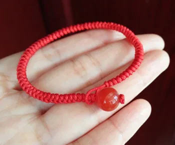 оптовая продажа плетеных браслетов в китайском стиле, благоприятная красная нить, красный шнур ручного плетения, мужские и женские пары делают браслеты 13