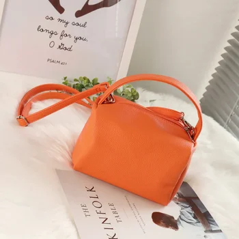 Оранжевая Белая Черная квадратная сумка-тоут для тофу с мягкой ручкой из искусственной кожи, женская дизайнерская сумка на цепочке, сумки-мессенджеры через плечо, переносимые вручную 5
