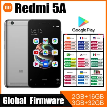 Оригинальный Xiaomi Redmi 5A 3g 32g мобильные телефоны celulares смартфон Мобильные Телефоны Android snapdragon 19