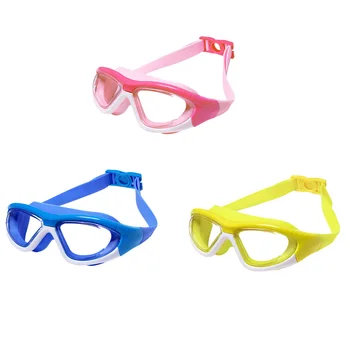 Очки для плавания с широким обзором для детей, девочек, мальчиков, Защитные очки для дайвинга, защита для глаз, Защита от ультрафиолета, Розовый 4