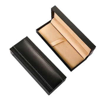 Подарочная коробка для ручек из 2ШТ, чехол для ручек с откидной крышкой, коллекция деловых подарков, Наборы черного цвета 16