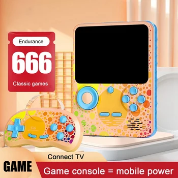 Портативная игровая консоль JABS G6 в стиле ретро, 3,5-дюймовый экран, встроенный игровой контроллер для 666 игр в режиме для двух человек 2