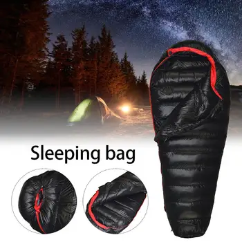Портативный спальный мешок 210 см, ультралегкий рюкзак, спальный мешок на пуху мумии, для пеших прогулок, кемпинга, водонепроницаемый, согревающий мешок 9